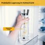 Glaskaraffe mit Deckel Glas Edelstahl Transparent 1