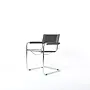 Thonet S34 Freischwinger Kernleder Stahl Schwarz 0