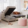 Madison sofa bed chaise longue left Agnes Brown 1