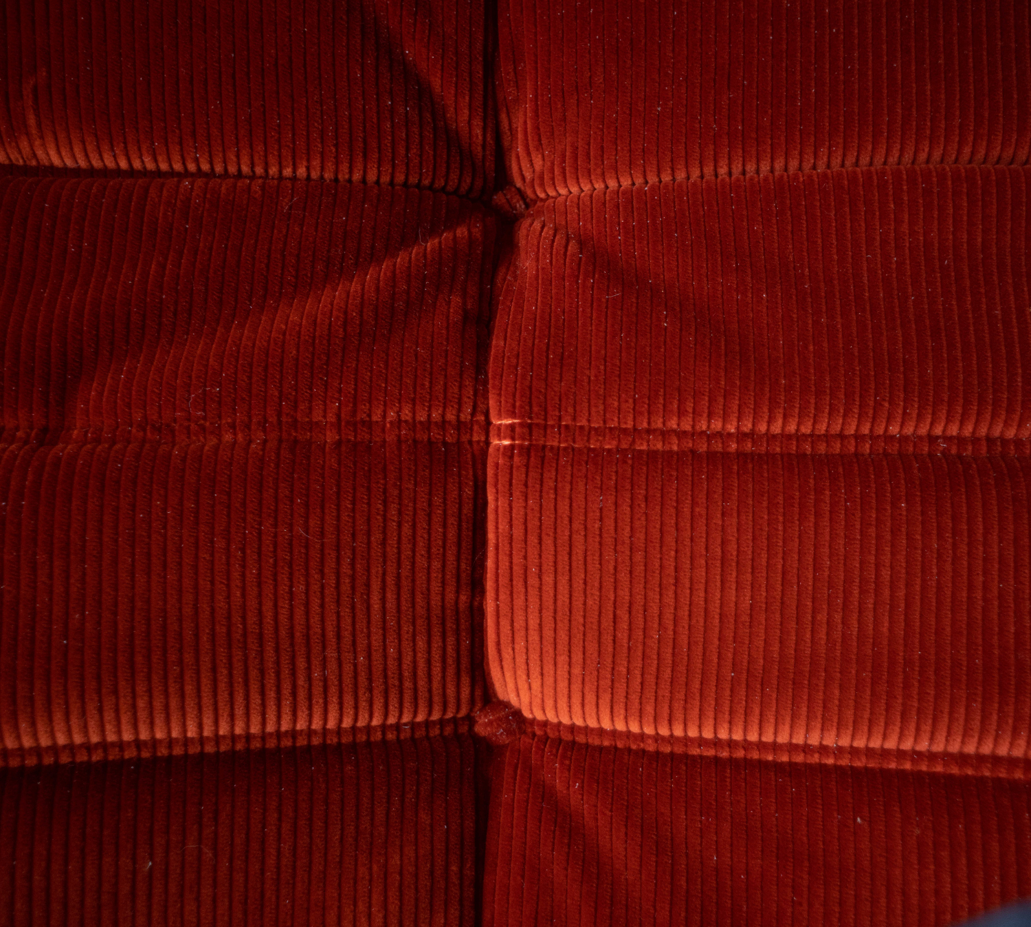 Togo Sofa 2-seater Cord Amber Orange 3