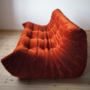 Togo Sofa 3-seater Cord Amber Orange 2