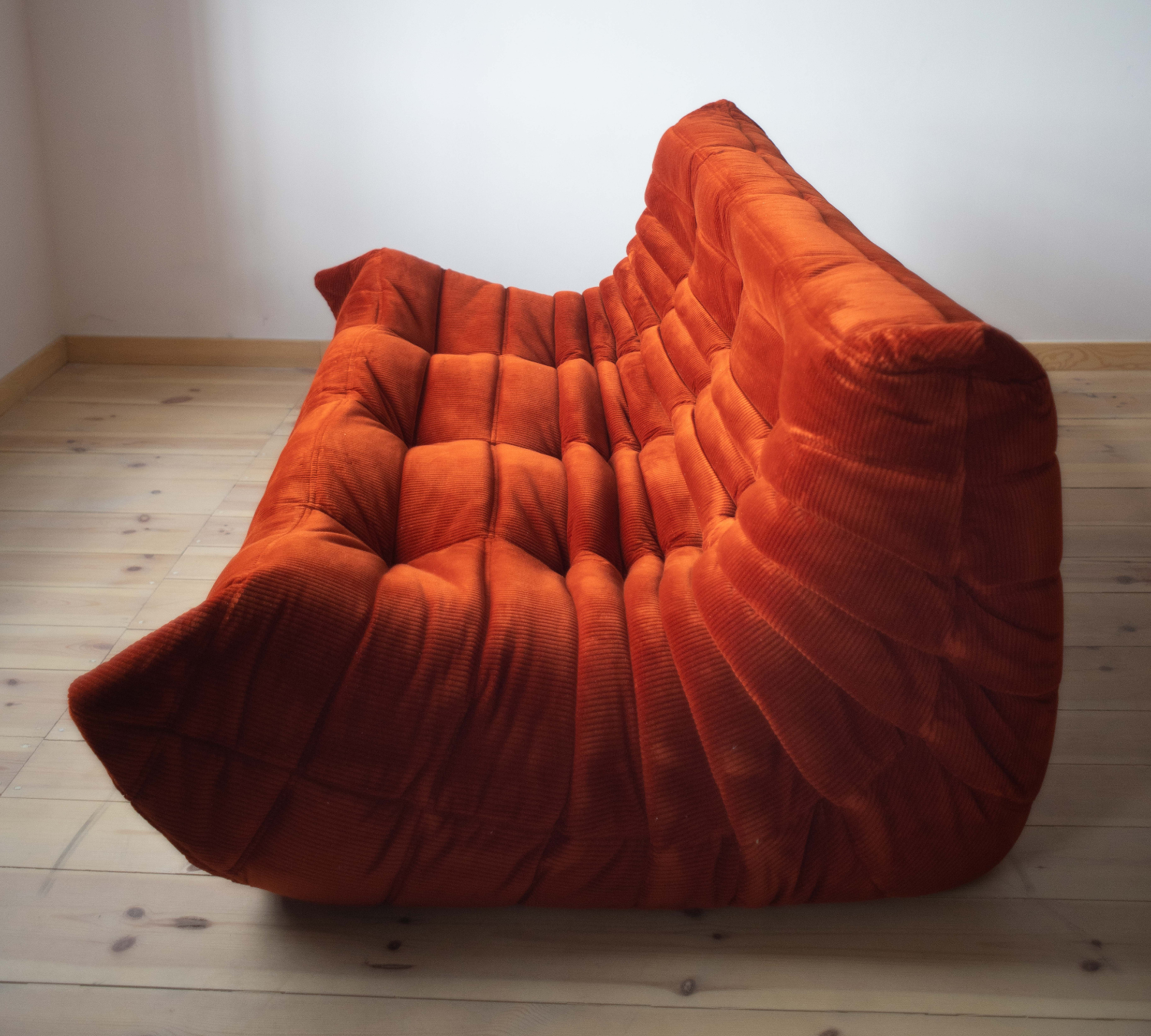 Togo Sofa 3-seater Cord Amber Orange 2
