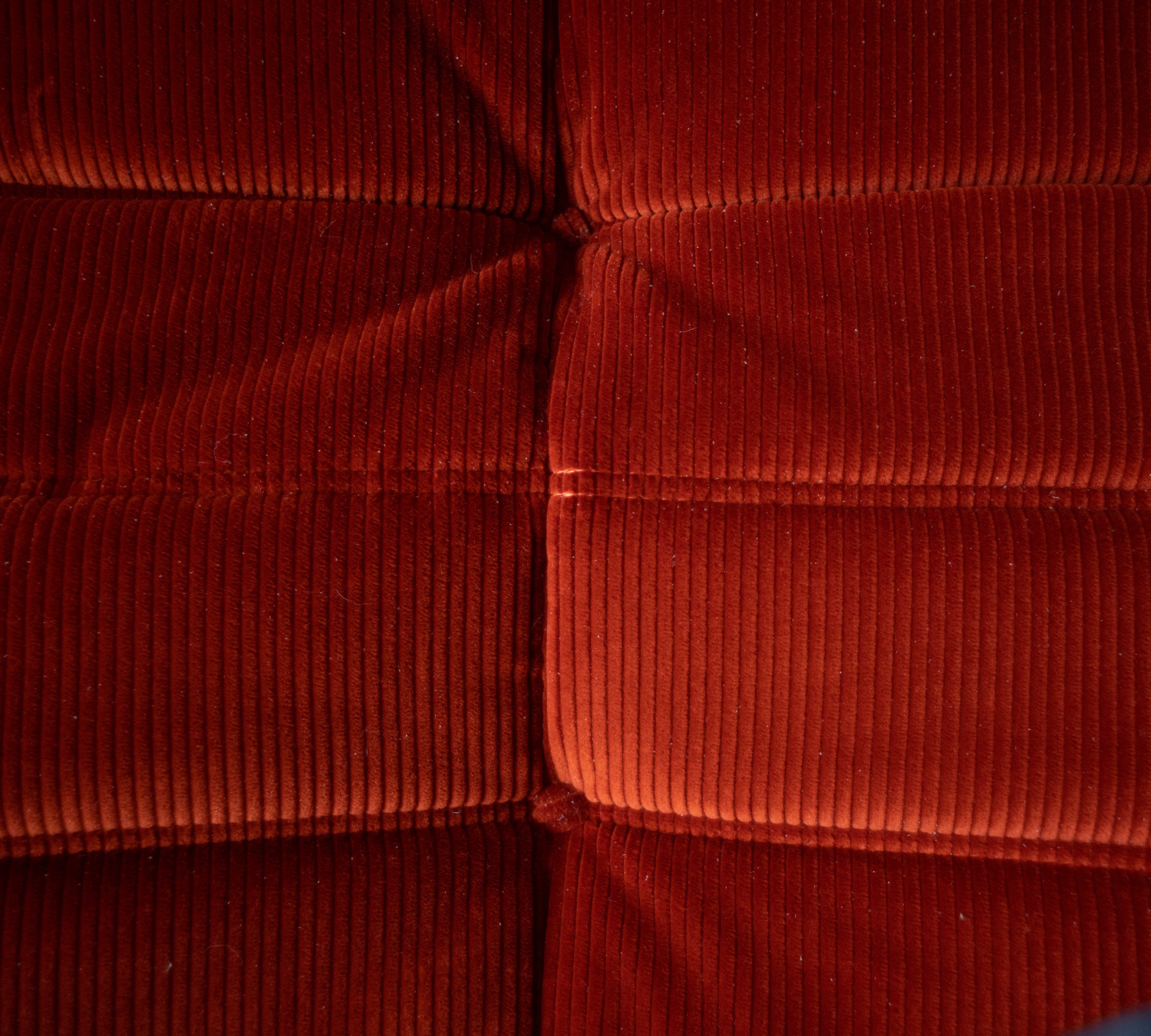Togo Sofa 3-seater Cord Amber Orange 5