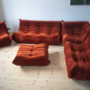 Togo Lounge Set 5-pc. Cord Amber Orange 1