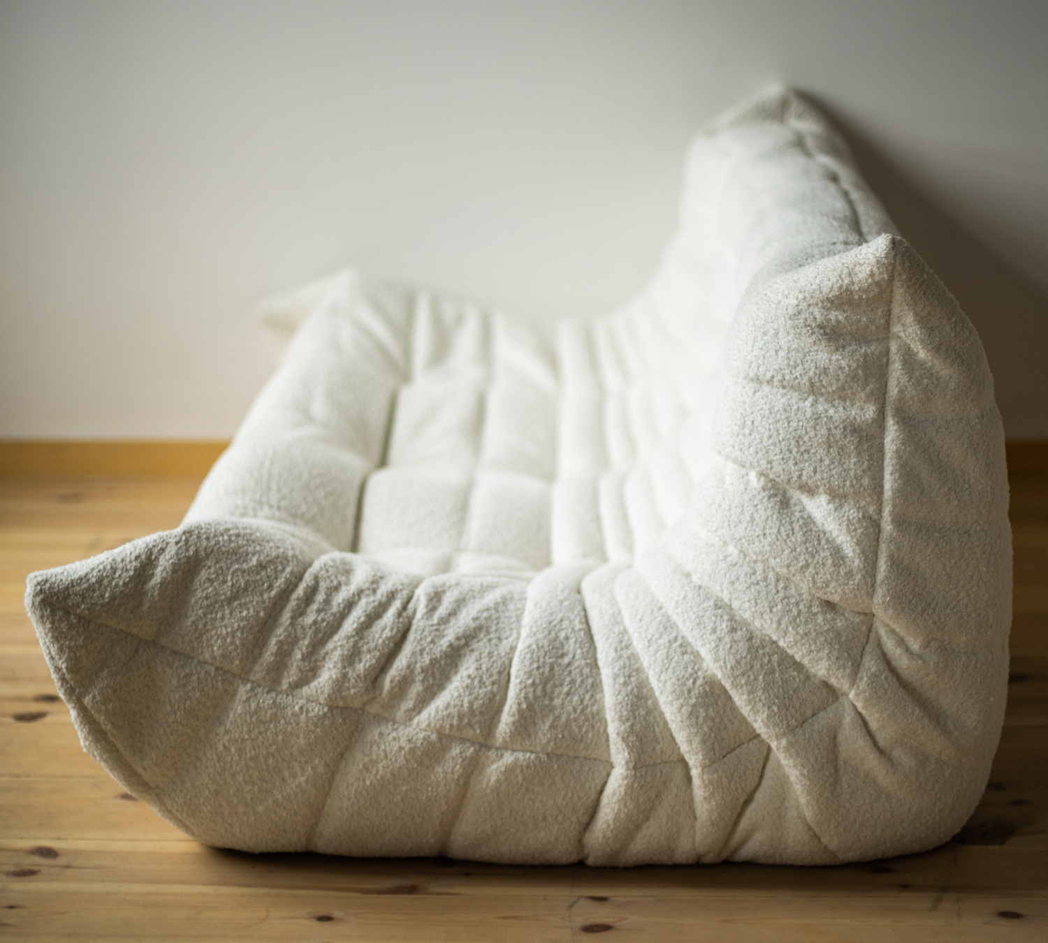 Togo Sofa 3-seater Bouclé White 3