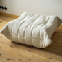 Togo Armchair and Ottoman Set Bouclé White 3