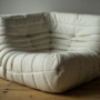 Togo Set Lounge 3 pezzi Bouclé Bianco 3