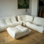 Set Lounge Togo 4 pezzi Bouclé Bianco 0