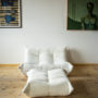 Togo Lounge Set 3 pezzi Bouclé Bianco 1