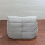 Togo Sessel und Ottoman Set Textil Hellgrau 3
