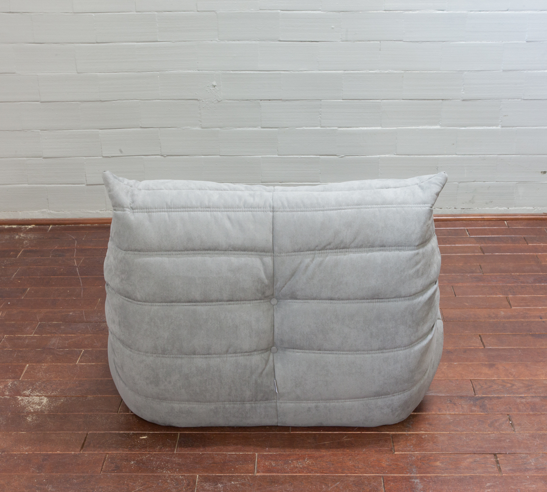 Togo Sessel und Ottoman Set Textil Hellgrau 3