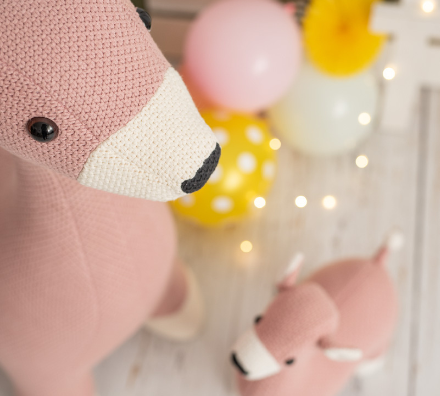 Deer Maxi Plush Toy Cotton Wood Pink 5