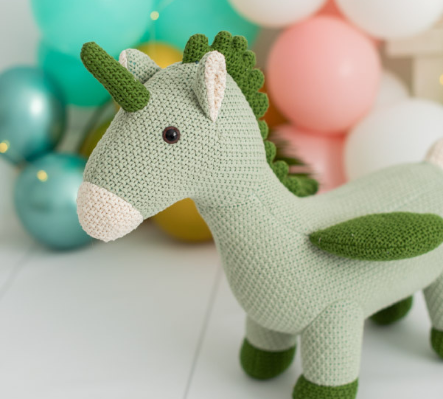 Pegasus Mini Plush Toy Cotton Green 3