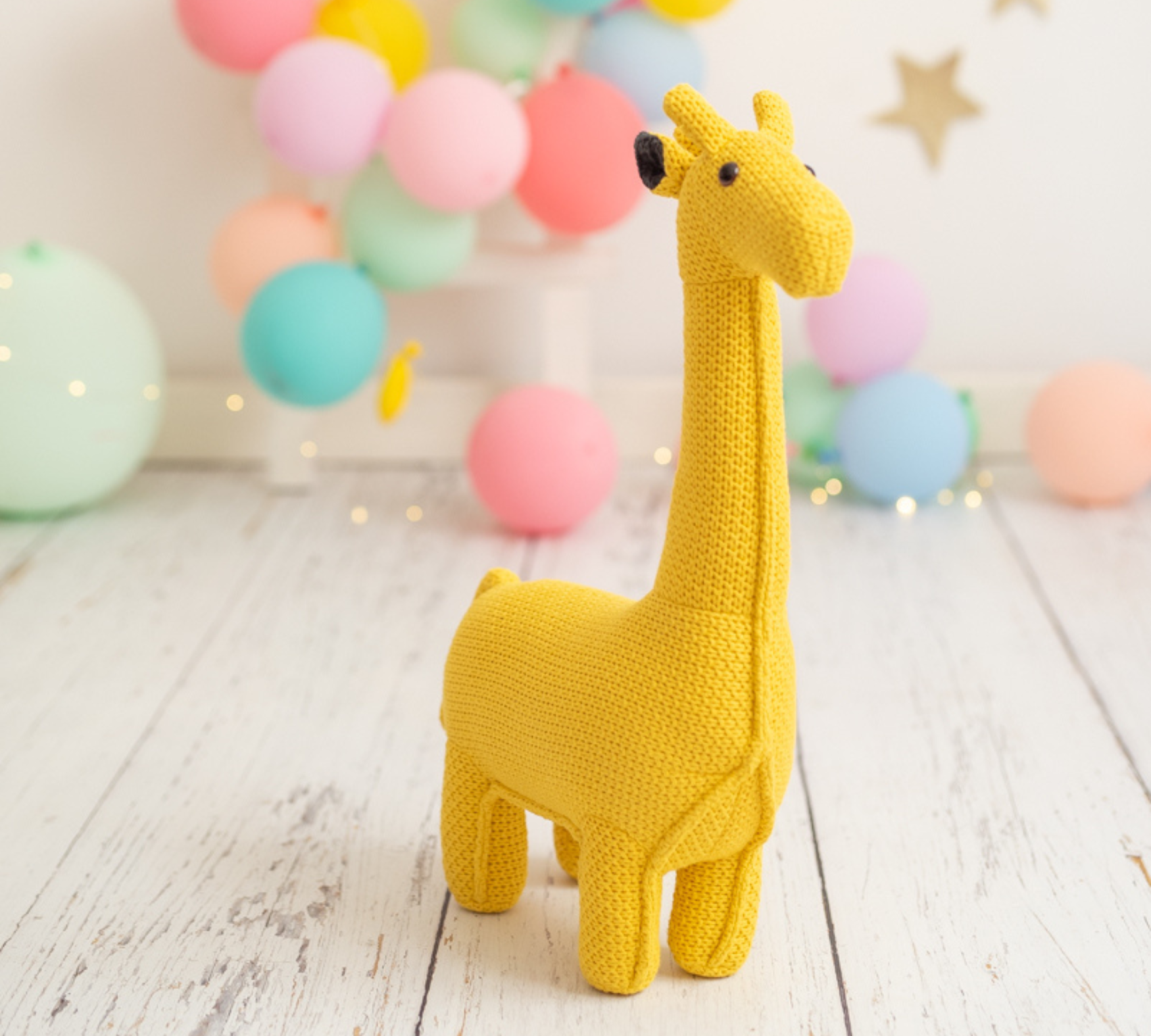 Giraffe Mini Plush Toy Cotton Yellow 1