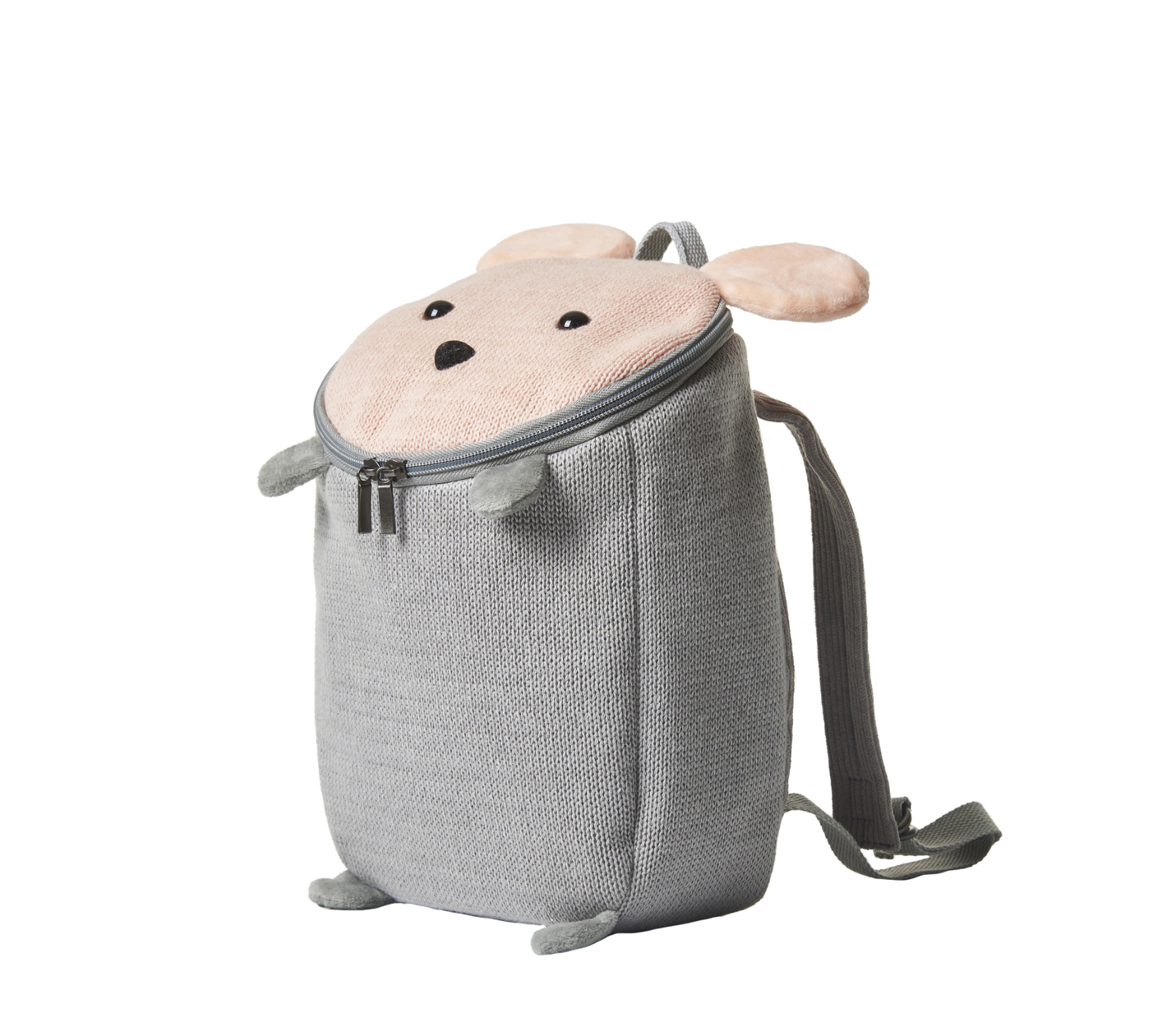 Mouse Backpack Cotton Grey 3