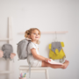 Mouse Backpack Cotton Grey 9