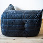 Togo Corner Sofa Pull-Up Leather Black 3