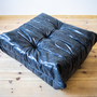 Togo Armchair and Ottoman Set Pull-Up Leather Black 5