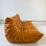 Togo Sofa 3-Sitzer Hochglanzleder Cognac Hell 2