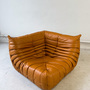 Togo Corner Sofa High-gloss Leather Cognac Light 0