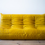 Togo Sofa 3-Seater Pull-Up Leather Yellow 0