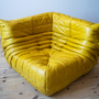 Togo Corner Sofa Pull-Up Leather Yellow 1