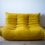 Togo Lounge Set 5-piece Pull-Up Leather Yellow 3