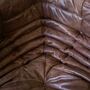 Togo Corner Sofa Pull-Up Leather Walnut Brown 4