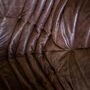 Togo Corner Sofa Pull-Up Leather Walnut Brown 5