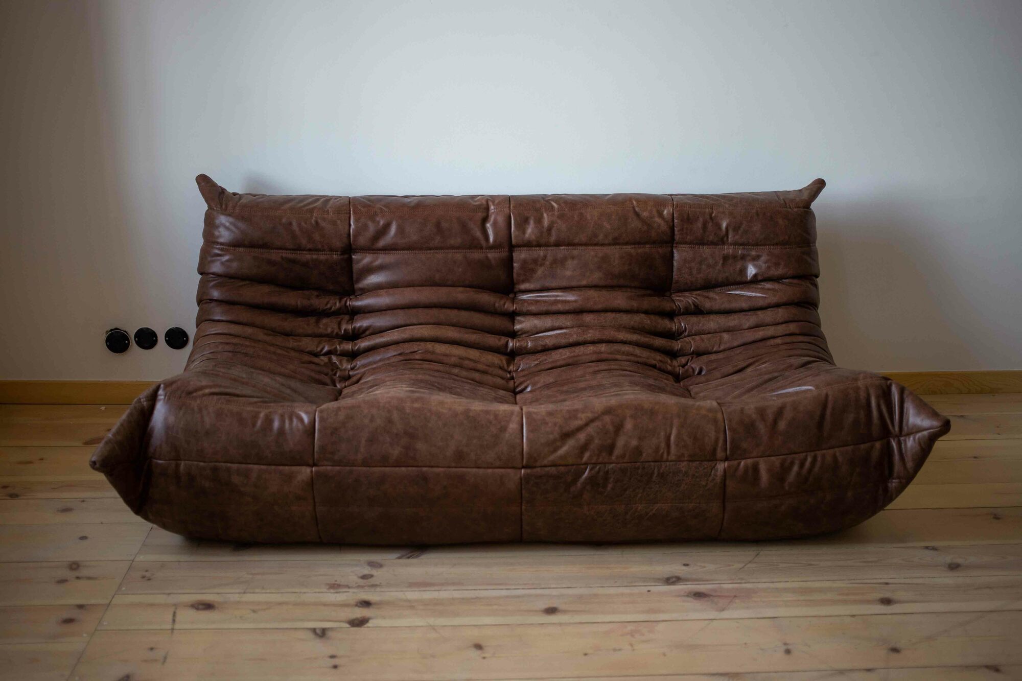 Togo Lounge Set 5-tlg. Pull-Up-Leder Walnussbraun 3