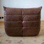 Togo Lounge Set 5-tlg. Pull-Up-Leder Walnussbraun 2