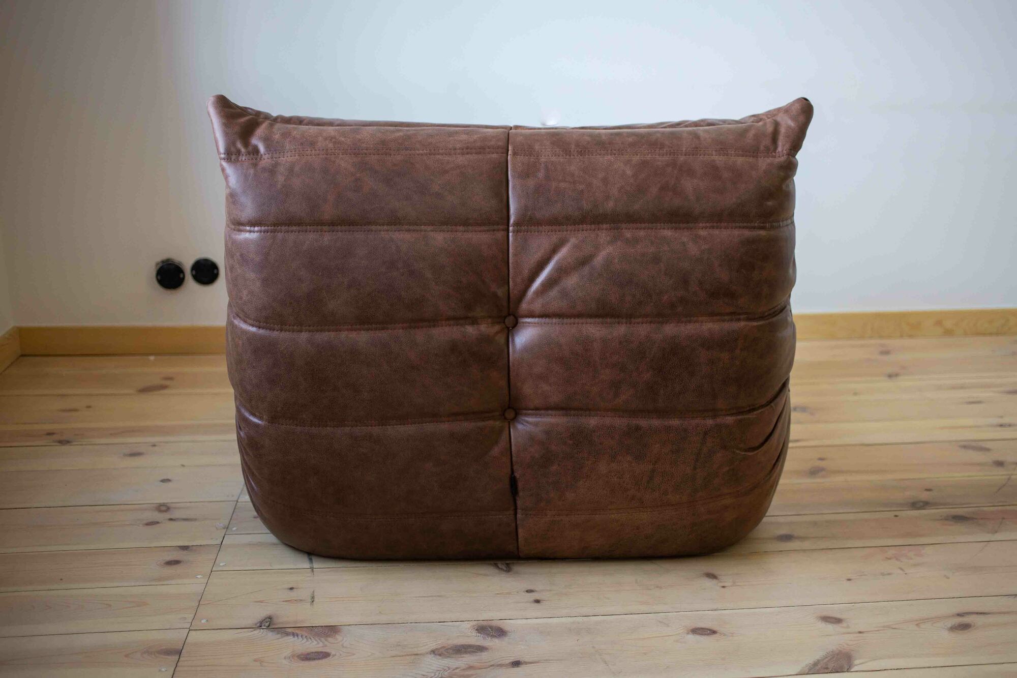 Togo Lounge Set 5-tlg. Pull-Up-Leder Walnussbraun 2