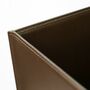 Spice Vase Metal Leather Brown 2