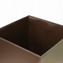 Spice Vase Metal Leather Brown 3