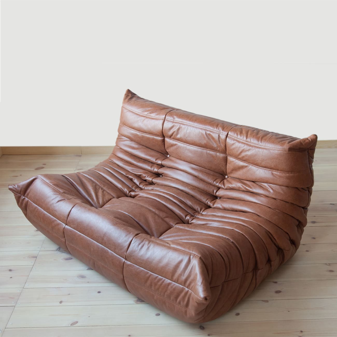 Togo Sofa 2-seater Pull-Up Leather Kentucky Brown 2
