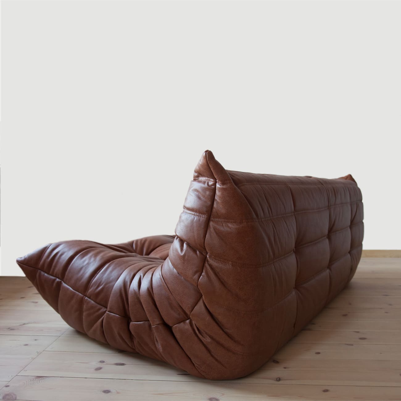 Togo Sofa 3-seater Pull-Up-Leather Kentucky Brown 4