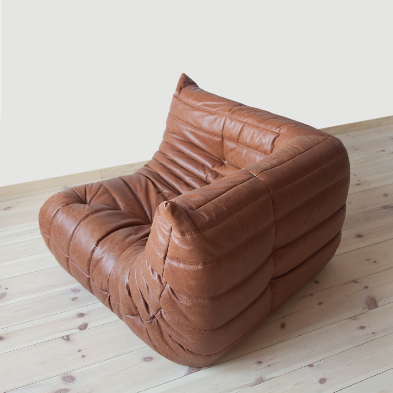 Togo Corner Sofa Pull-Up Leather Kentucky Brown 3