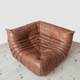 Togo Corner Sofa Pull-Up Leather Kentucky Brown 1