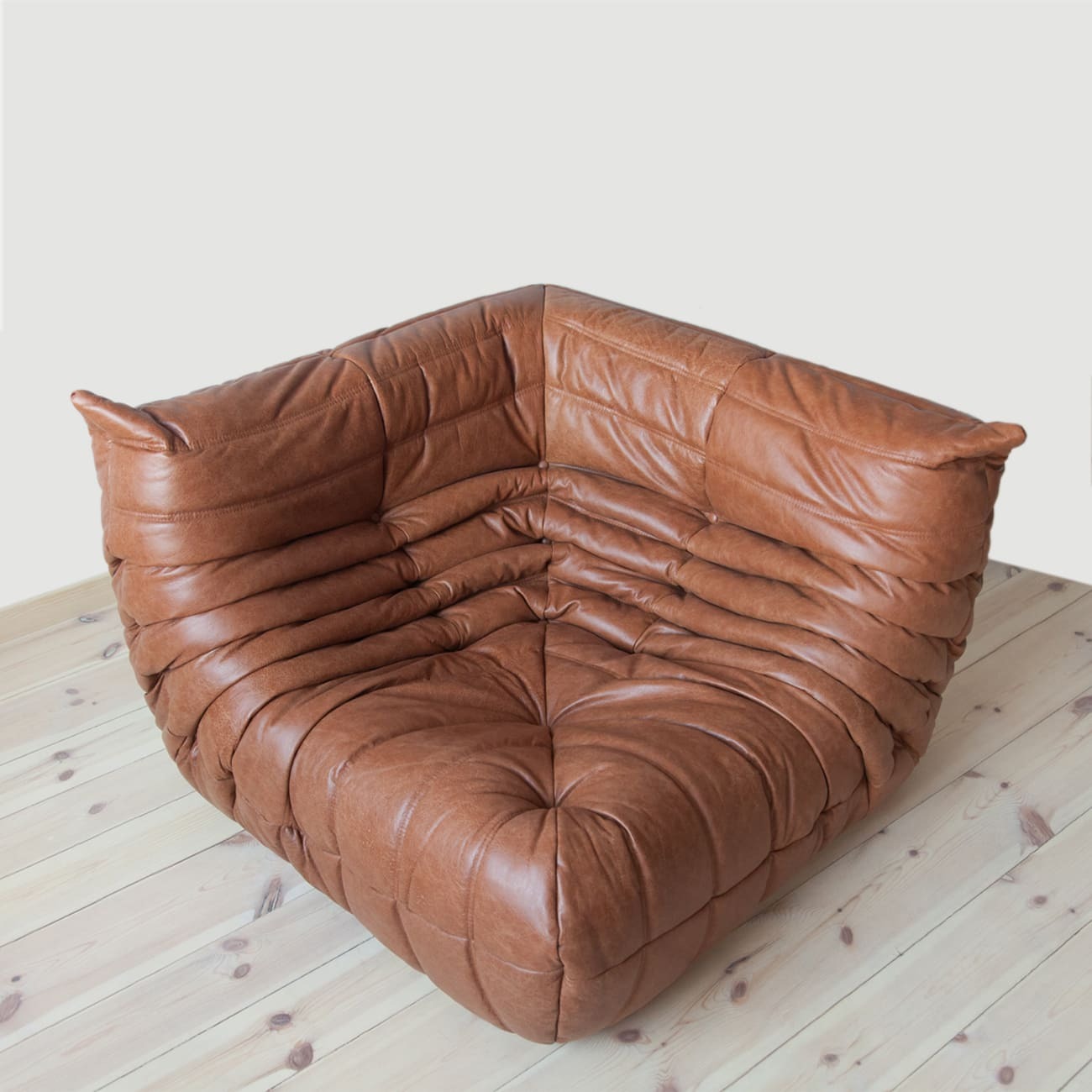 Togo Corner Sofa Pull-Up Leather Kentucky Brown 1