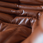 Togo Divano angolare Pelle lucida Marrone whisky 6