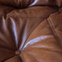 Togo Corner Sofa High Gloss Leather Whisky Brown 7