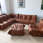 Togo Lounge Set 5-pc. High-gloss leather whisky brown 0