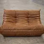 Togo Lounge Set 3-tlg. Pull-Up-Leder Tabakbraun 3