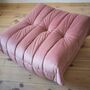 Togo Pouf Velluto Rosa Perla 1