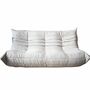 Togo Sofa 3-seater faux leather light beige 0