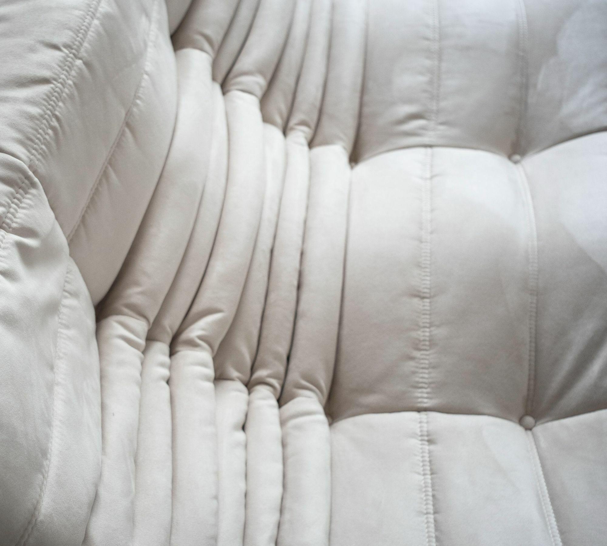 Togo Sofa 3-seater faux leather light beige 3