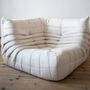 Togo Corner Sofa Faux Leather Light Beige 0