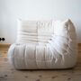 Togo Corner Sofa Faux Leather Light Beige 1