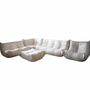 Togo Lounge Set 5-piece Faux Leather Light Beige 0