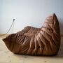 Togo Sofa 3-seater Smooth leather Folk Brown 2